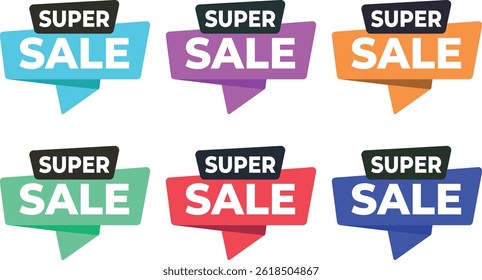 Various stickers with discounts, set of price tags with discounts. For the store, e-commerce, marketing, advertising. Vector bright illustration eps 10	
