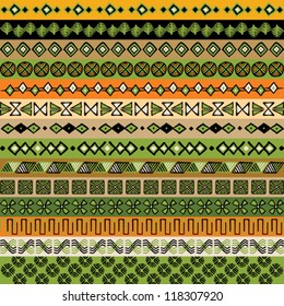 Various strips motifs colored. Vector illustration.
