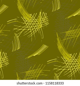 Various Strokes. Seamless Pattern with chaotic Hand Drawn Lines. Trendy Background for Calico, Paper, Print. Vertical, Horizontal and Diagonal Strokes. Grunge Vector Texture
