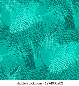 Various Strokes. Seamless Pattern with chaotic Hand Drawn Lines. Modern Background for Paper, Print, Underwear. Vertical, Horizontal and Diagonal Strokes. Grunge Vector Texture