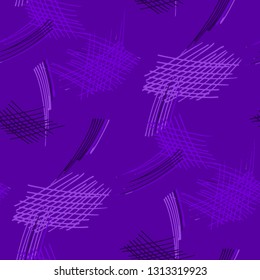 Various Strokes. Seamless Pattern with chaotic Hand Drawn Lines. Vintage Background for Cloth, Wallpaper, Linen. Vertical, Horizontal and Diagonal Strokes. Grunge Vector Texture