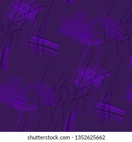 Various Strokes. Seamless Pattern with chaotic Hand Drawn Lines. Modern Background for Paper, Wallpaper, Linen. Vertical, Horizontal and Diagonal Strokes. Grunge Vector Texture