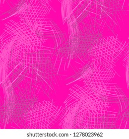 Various Strokes. Seamless Texture with chaotic Hand Drawn Lines. Vintage Background for Paper, Wallpaper, Underwear. Vertical, Horizontal and Diagonal Strokes. Grunge Vector Texture