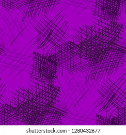 Various Strokes. Seamless Texture with chaotic Hand Drawn Lines. Trendy Background for Paper, Wallpaper, Linen. Vertical, Horizontal and Diagonal Strokes. Grunge Vector Texture