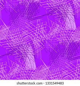 Various Strokes. Seamless Texture with chaotic Hand Drawn Lines. Trendy Background for Paper, Print, Underwear. Vertical, Horizontal and Diagonal Strokes. Grunge Vector Texture