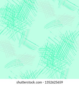 Various Strokes. Seamless Texture with chaotic Hand Drawn Lines. Trendy Background for Cloth, Dress, Tablecloth. Vertical, Horizontal and Diagonal Strokes. Grunge Vector Texture