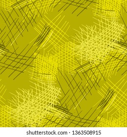 Various Strokes. Seamless Texture with chaotic Hand Drawn Lines. Retro Background for Paper, Wallpaper, Linen. Vertical, Horizontal and Diagonal Strokes. Grunge Vector Texture