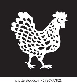 various style chicken illustration set