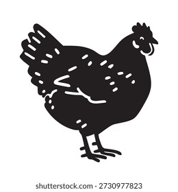 various style chicken illustration set