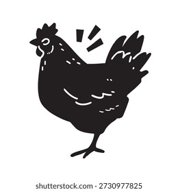 various style chicken illustration set