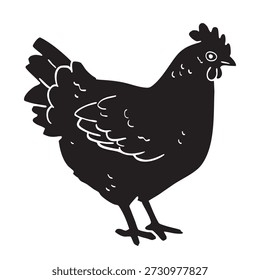 various style chicken illustration set
