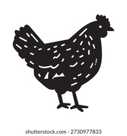 various style chicken illustration set