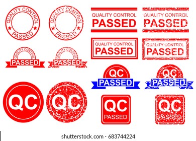 Various Style of Rubber Stamp Effect, Quality Control Passed