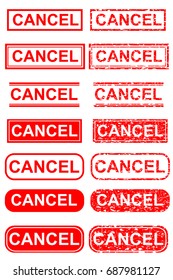 Various Style of Rubber Stamp Effect : Cancel,
