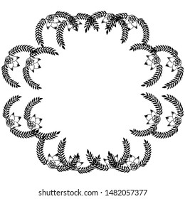 Various style unique flower frame, template for design card. Vector