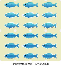 various styles of gradient color fish cartoon object, vectori llustrator