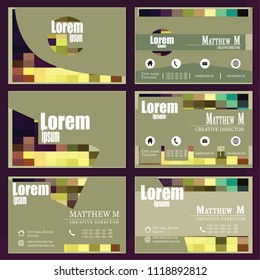 Various stylish business card vector