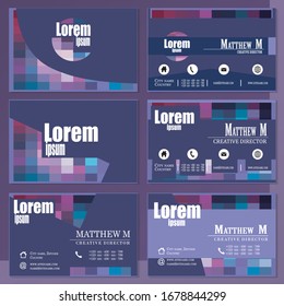 Verschiedene stilvolle Business-Card-Vektorillustration
