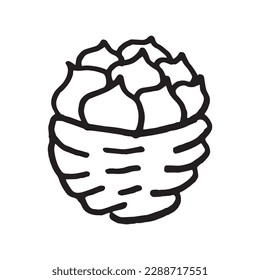 various succulent plants icon in simple style
