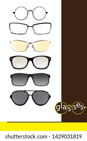various sunglasses adjusting computer protection magnifying lens logo
