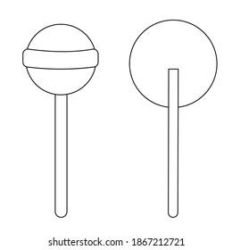 Diversos dulces para las vacaciones y todos los días. Lollipop en forma de forma abstracta
