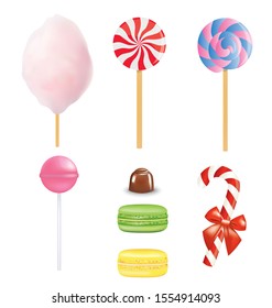 Various sweets set. vector illustration