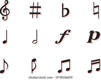 Various symbol sets of music