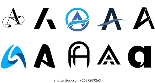 various symbols of the letter A