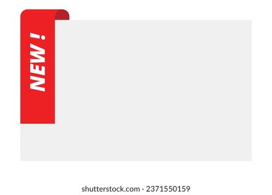 Various tags with New inscription. Product, label, information. Can be used for topics like background, collection, shopping, editable white text red background