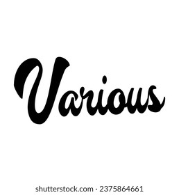 various text lettering on white background.