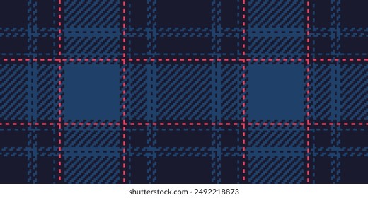 Various texture textile tartan, thanksgiving plaid seamless pattern. Royalty check vector fabric background in dark and blue colors palette.