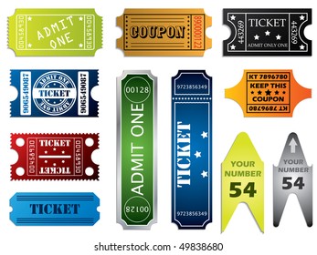 Various ticket set