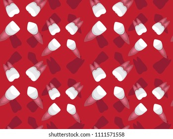 Various Tooth Type Background Seamless Wallpaper