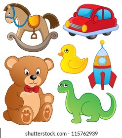 Various toys collection 1 - vector illustration.