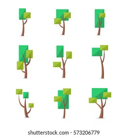 Various tree set of collection vector flat