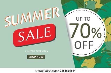 Various tropical forest illustrations for summer sale