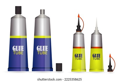 various of tubes glue stick isolated 