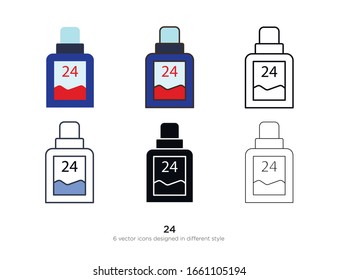 Diversos tipos de protección 24 con los mismos tipos de trama vectorial Ilustraciones vectoriales
