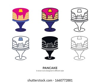 Various type of cake set with the same frame types vector Illustrations