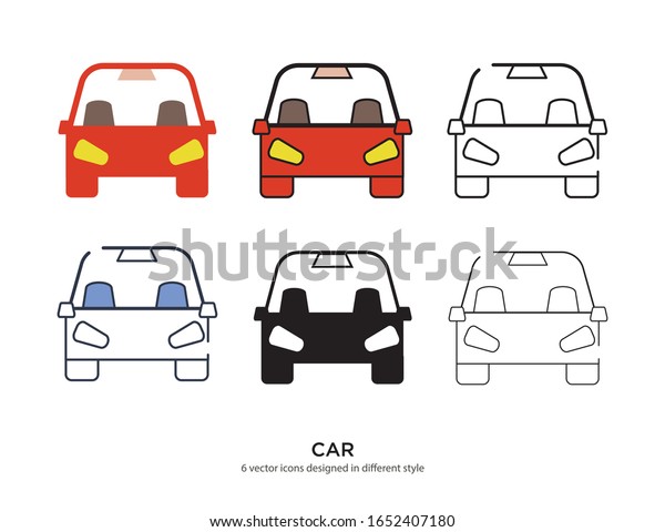 Various type of car set with the same frame\
types vector\
Illustrations