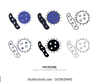 Various type of microbe set with the same frame types vector Illustrations