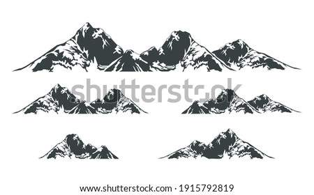 various type of Mountain, vector illustration for design elements. 商業照片 © 