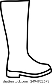 Varios tipos de zapatos, botas de lluvia icono de Vector negro plano.