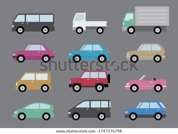 Various types of car\
icons