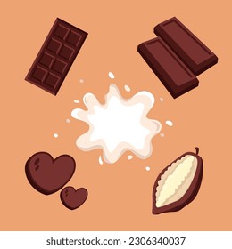 Various Types of Chocolate Iconic Elements