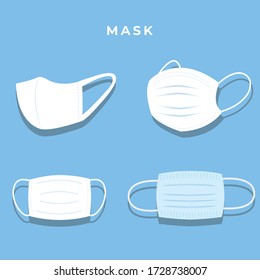 Various types of disposable mask sets