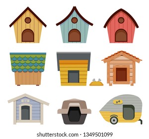 Various types of dog houses. Unique dog house designs.