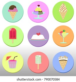 Various types of ice creams like sorbet, parfe, traditional...etc. Yummie!