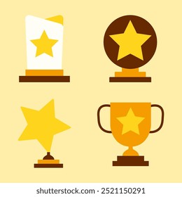 various types of icons for rate badge used for design media, simple flat icon vector