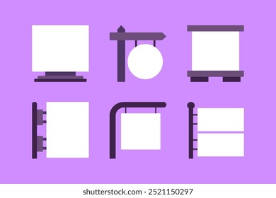 various types of icons for signage used for design media, simple flat icon vector